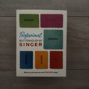 Vintage Singer Professional Buttonholer Complete In Box‎ w/ Instructions 38116